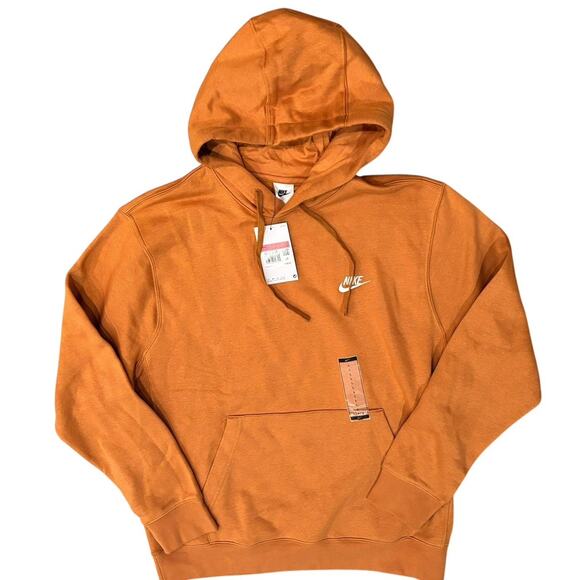Nike Sportswear Club Fleece Pullover Hoodie Men's Large Cotton Blend Flax - Tan - Picture 1 of 7